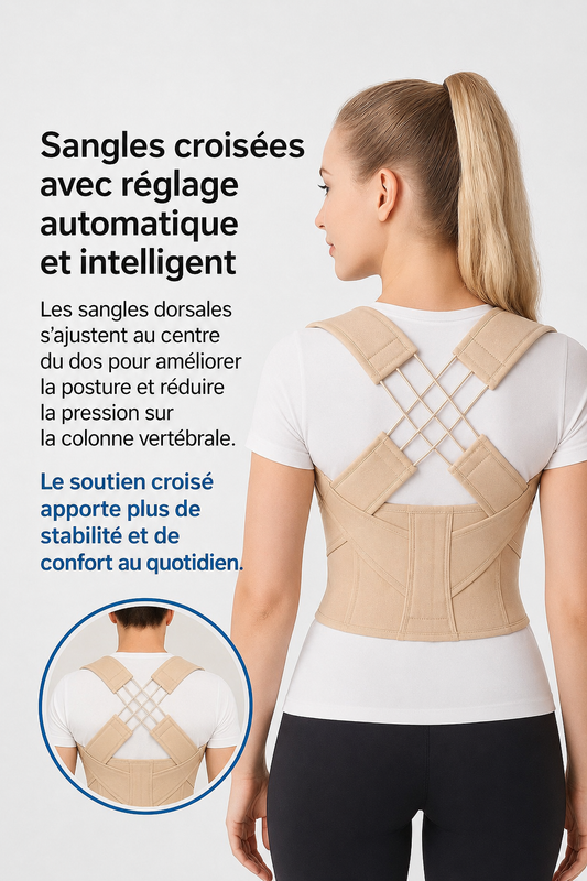 Correcteur de Posture Ergonomique Ajustable – Confort Quotidien