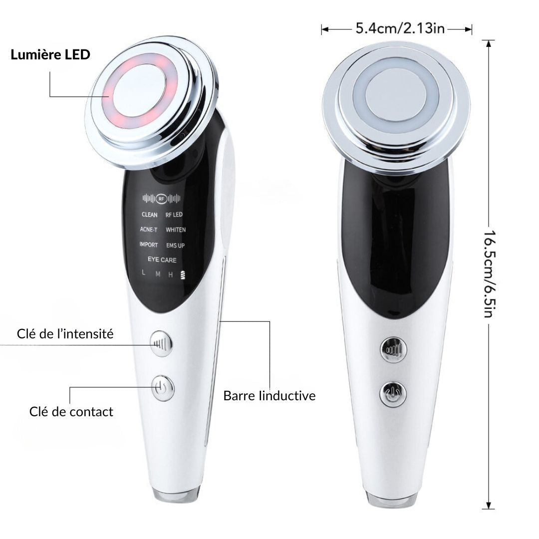 RevitaGlow™ – Appareil de Massage Facial 7 en 1 | Soin Anti-Âge & Nettoyage Profond