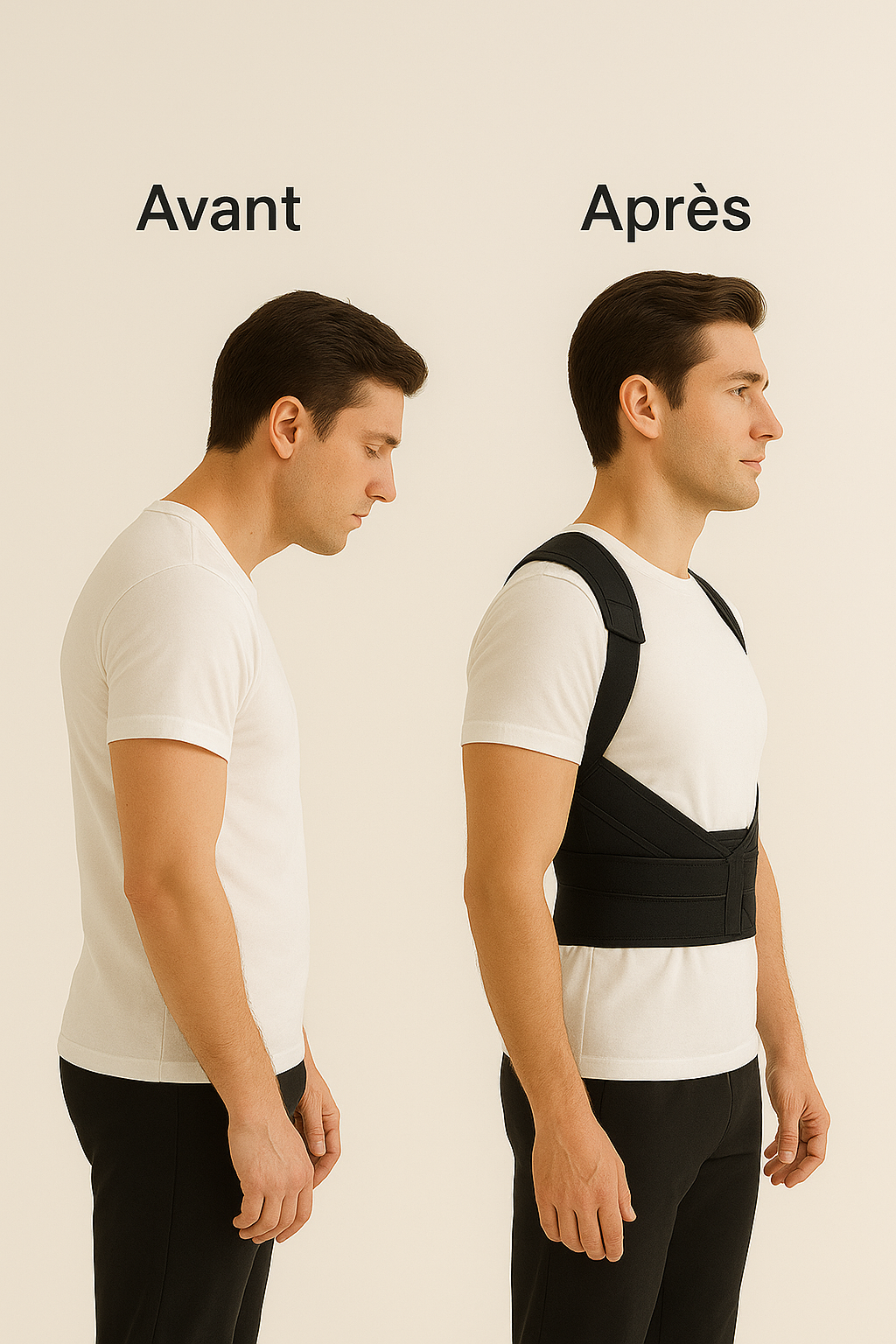 Correcteur de Posture Ergonomique – Dos Droit & Soulagement Douleur