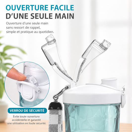 Mixeur Portatif 600ml – Blender Rechargeable à 6 Lames en Acier Inoxydable