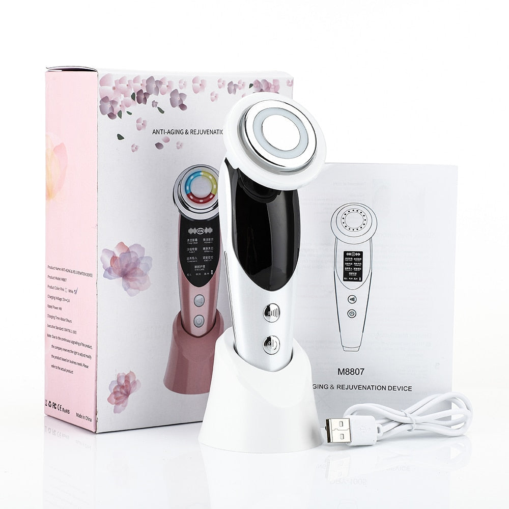 RevitaGlow™ – Appareil de Massage Facial 7 en 1 | Soin Anti-Âge & Nettoyage Profond